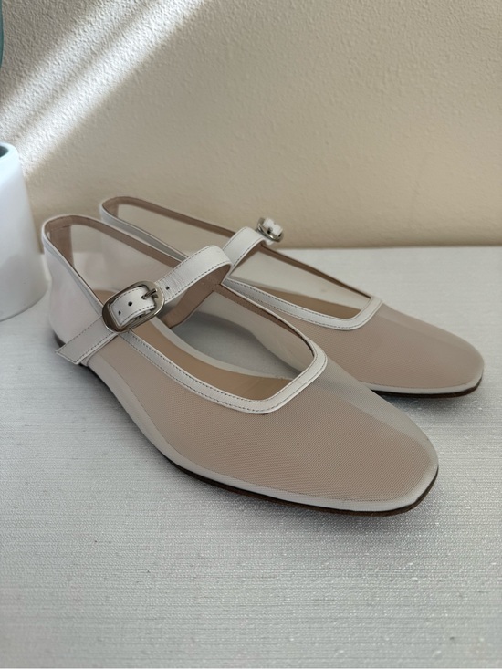 Le Monde Beryl Shoes - Le Monde Beryl Women's Beige Mary Jane Slingback Flats